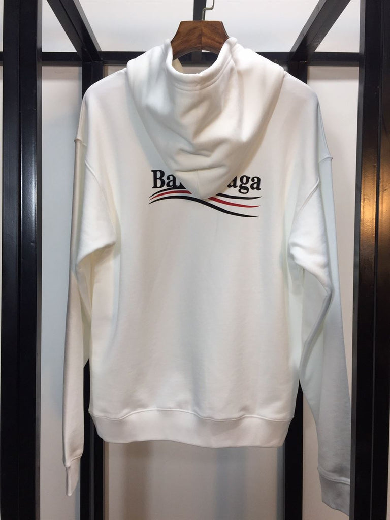 BALENCIAGA POLITICAL CAMPAIGN HOODIE FIT IN OFF WHITE - BH046