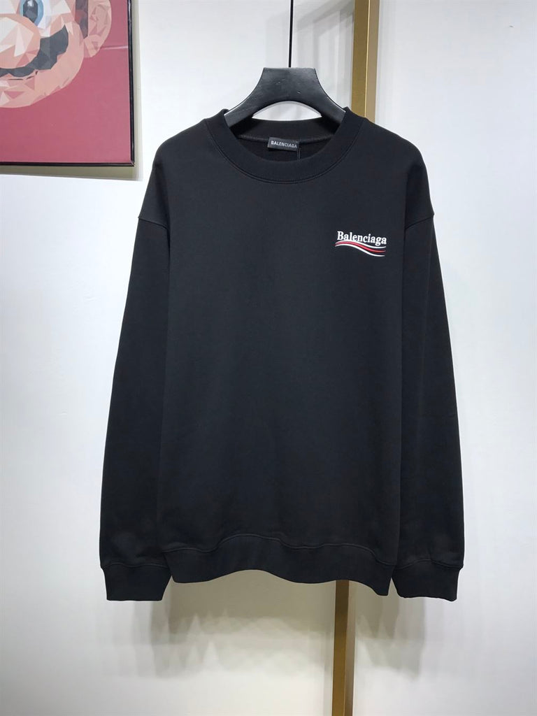 BALENCIAGA POLITICAL CAMPAIGN SWEATSHIRT IN BLACK - BH048