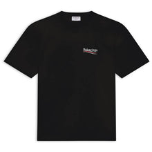 BALENCIAGA POLITICAL CAMPAIGN T-SHIRT LARGE FIT IN BLACK - Y049