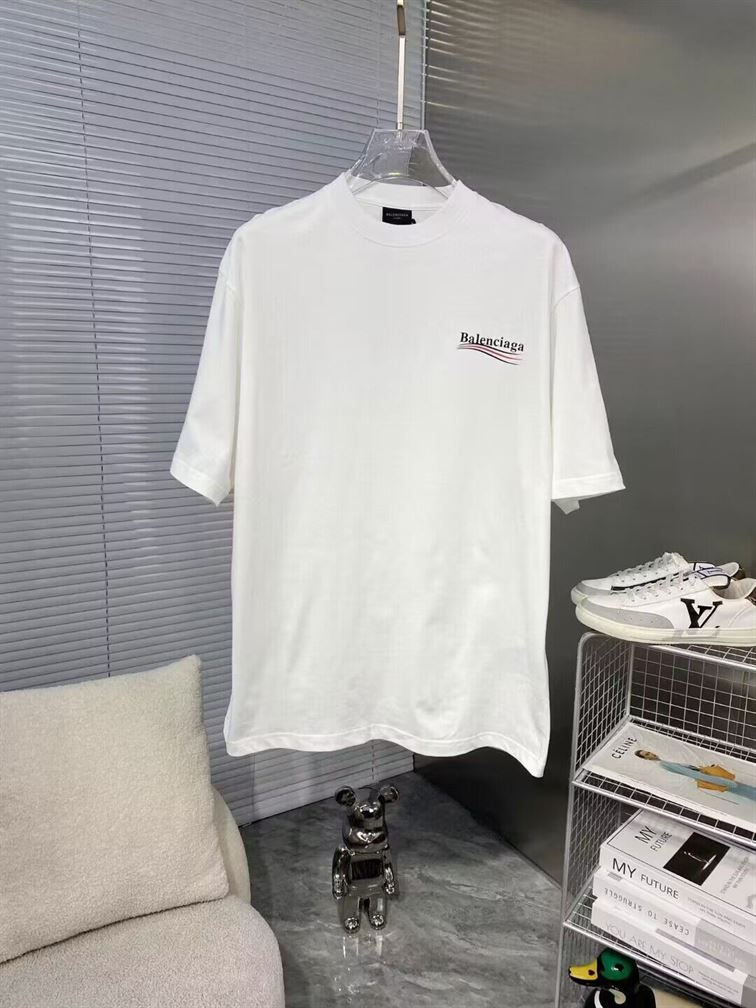 BALENCIAGA POLITICAL CAMPAIGN T-SHIRT LARGE FIT IN WHITE - Y048