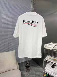 BALENCIAGA POLITICAL CAMPAIGN T-SHIRT LARGE FIT IN WHITE - Y048