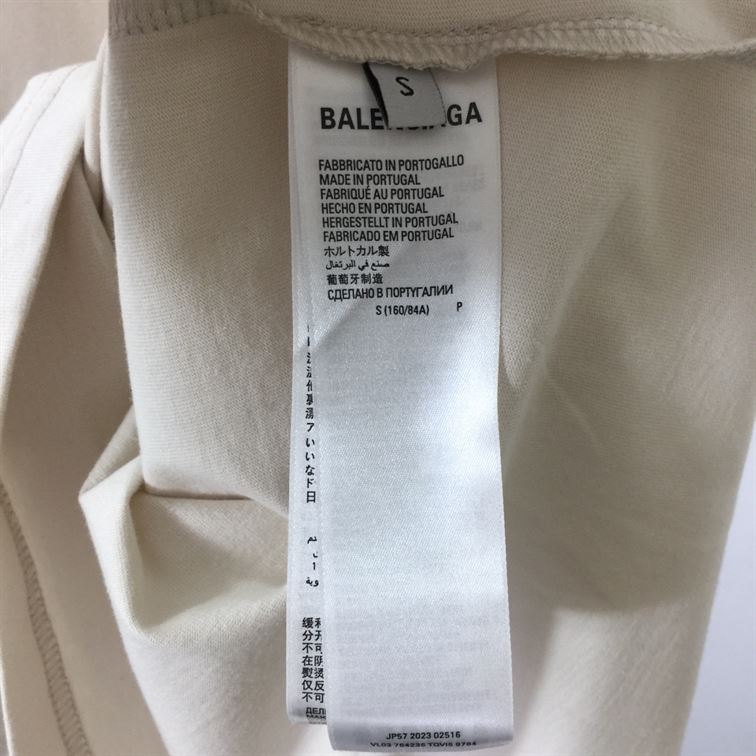 BALENCIAGA POLITICAL STENCIL T-SHIRT MEDIUM FIT IN OFF WHITE BLACK - Y018