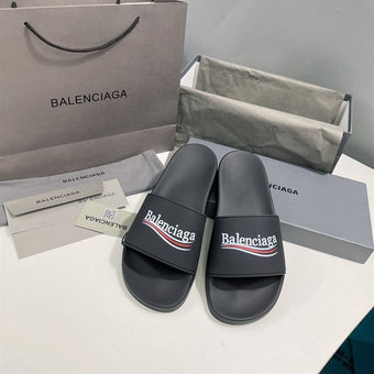 BALENCIAGA POOL SLIDE SANDAL IN WHITE - E044