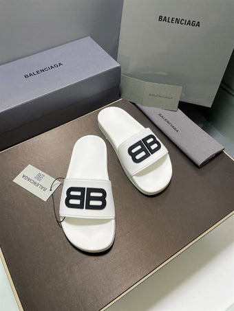 BALENCIAGA POOL SLIDES 3D BB GLOW LOGO - E038