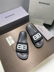 BALENCIAGA POOL SLIDES 3D BB GLOW LOGO - E039