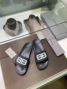 BALENCIAGA POOL SLIDES 3D BB GLOW LOGO - E039