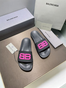 BALENCIAGA POOL SLIDES 3D BB GLOW LOGO - E040