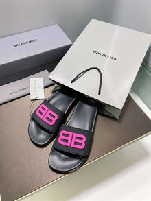 BALENCIAGA POOL SLIDES 3D BB GLOW LOGO - E040