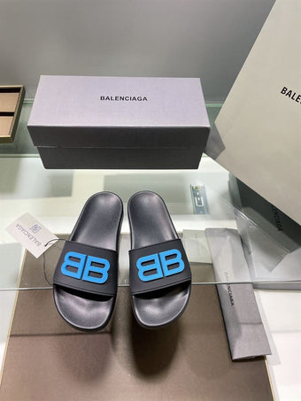 BALENCIAGA POOL SLIDES 3D BB GLOW LOGO - E041