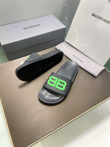 BALENCIAGA POOL SLIDES 3D BB GLOW LOGO - E043