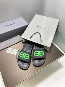 BALENCIAGA POOL SLIDES 3D BB GLOW LOGO - E043