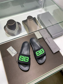 BALENCIAGA POOL SLIDES 3D BB GLOW LOGO - E043