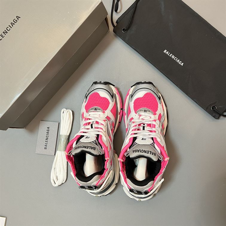 BALENCIAGA RUNNER SNEAKER WHITE FLUO PINK - B064