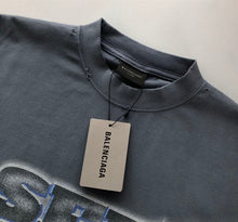 BALENCIAGA SNBN INSIDE-OUT T-SHIRT IN BLUE - Y028