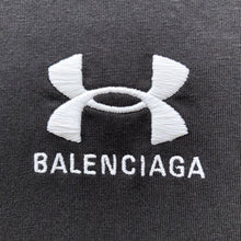 BALENCIAGA UNDER ARMOUR T-SHIRT OVERSIZED FIT IN BLACK WHITE - Y030