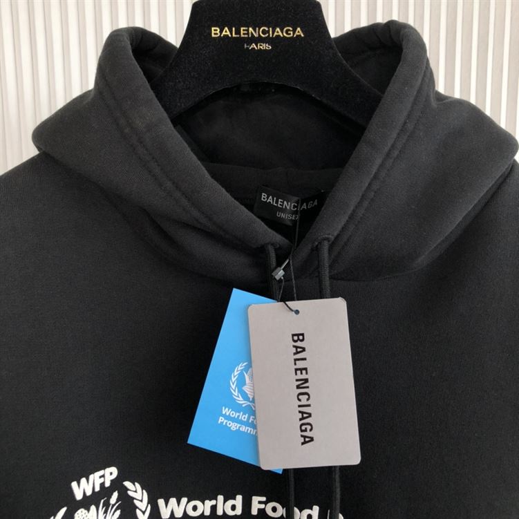 BALENCIAGA WFP HOODIE MEDIUM FIT IN BLACK - BH042