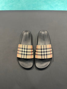 BURBERRY CHECK SLIDES BEIGE - U001