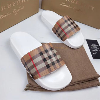 BURBERRY CHECK SLIDES - U006