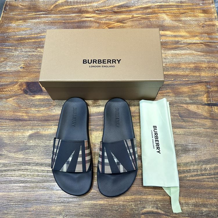 BURBERRY CHECK SLIDES - U011