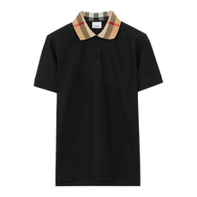 BURBERRY COTTON POLO SHIRT BLACK - W002