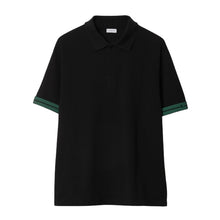 BURBERRY COTTON POLO SHIRT BLACK - W007