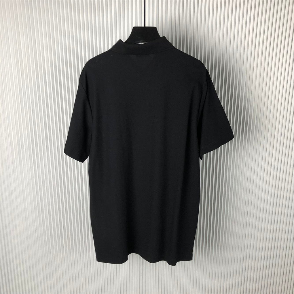 BURBERRY COTTON POLO SHIRT BLACK - W021