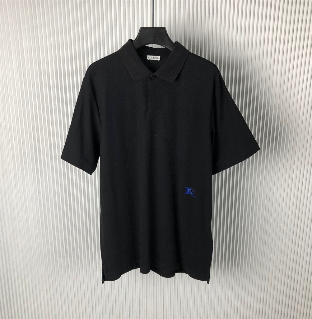 BURBERRY COTTON POLO SHIRT BLACK - W021