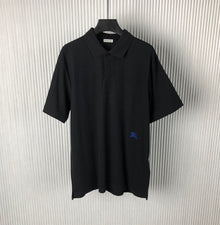 BURBERRY COTTON POLO SHIRT BLACK - W021