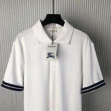 BURBERRY COTTON POLO SHIRT CHALK - W008