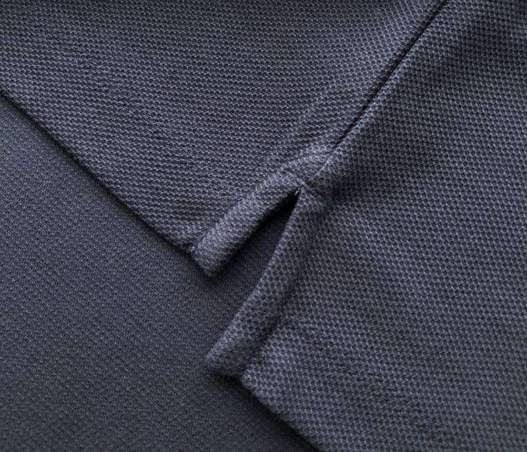 BURBERRY COTTON POLO SHIRT SMOKED NAVY - W003