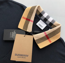 BURBERRY COTTON POLO SHIRT SMOKED NAVY - W003