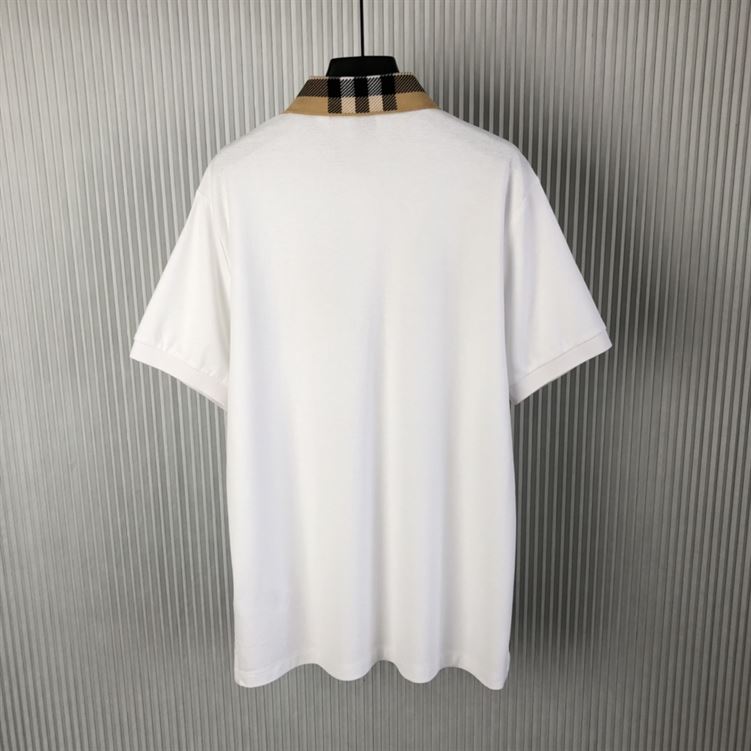 BURBERRY COTTON POLO SHIRT WHITE - W001