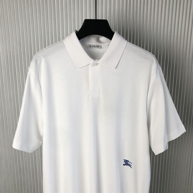 BURBERRY COTTON POLO SHIRT WHITE - W022