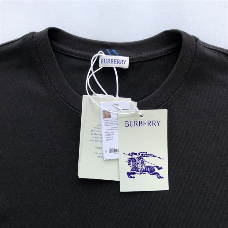 BURBERRY COTTON T-SHIRT BLACK - W016