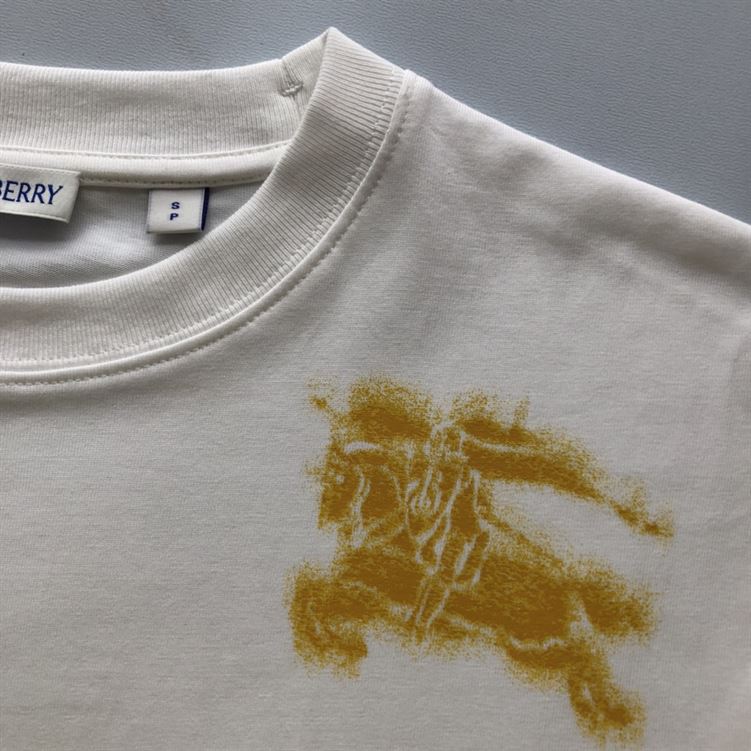 BURBERRY COTTON T-SHIRT SALT - W011