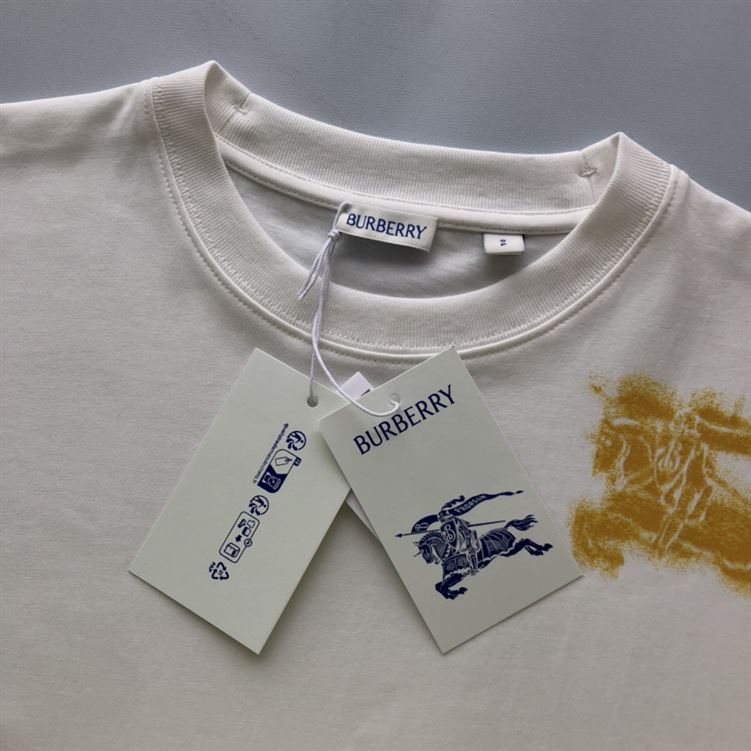 BURBERRY COTTON T-SHIRT SALT - W011