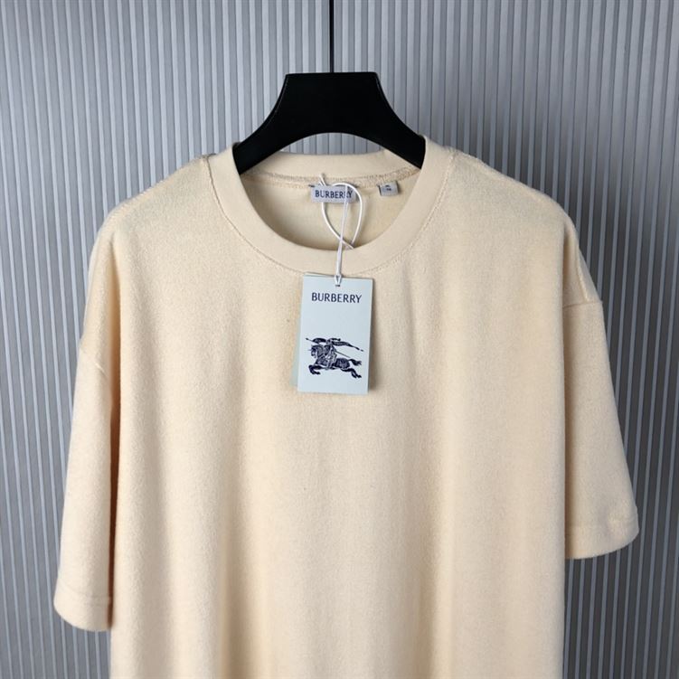 BURBERRY COTTON TOWELLING T-SHIRT - W015