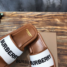 BURBERRY LOGO CANVAS SLIDE SANDALS - U030