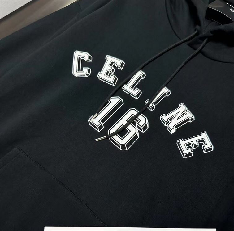 CELINE 16 LOOSE HOODIE IN COTTON FLEECE - CR002