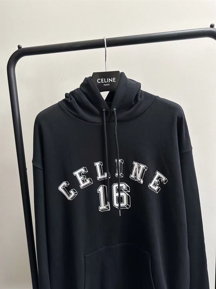 CELINE 16 LOOSE HOODIE IN COTTON FLEECE - CR002