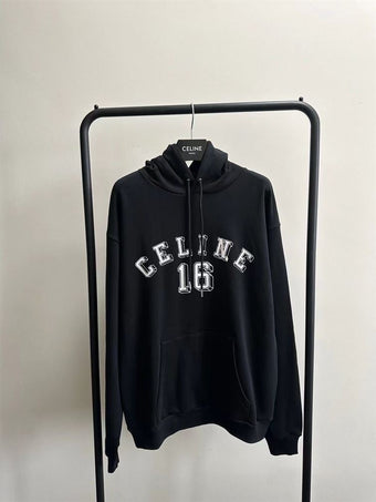 CELINE 16 LOOSE HOODIE IN COTTON FLEECE - CR002