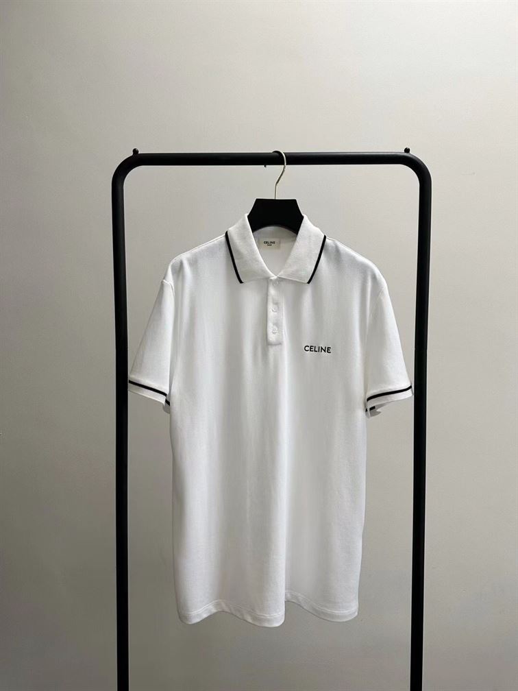 CELINE CLASSIC POLO SHIRT IN COTTON PIQUE - CE006