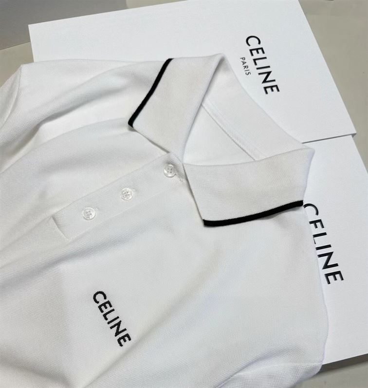 CELINE CLASSIC POLO SHIRT IN COTTON PIQUE - CE006