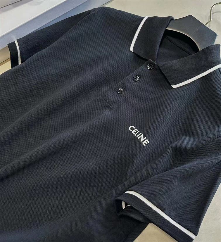 CELINE CLASSIC POLO SHIRT IN COTTON PIQUE - CE007