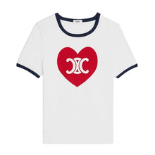 CELINE HEART TRIOMPHE T-SHIRT IN COTTON JERSEY - CE014