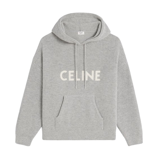 CELINE HOODED SWEATER IN RIBBED WOOL - CR012