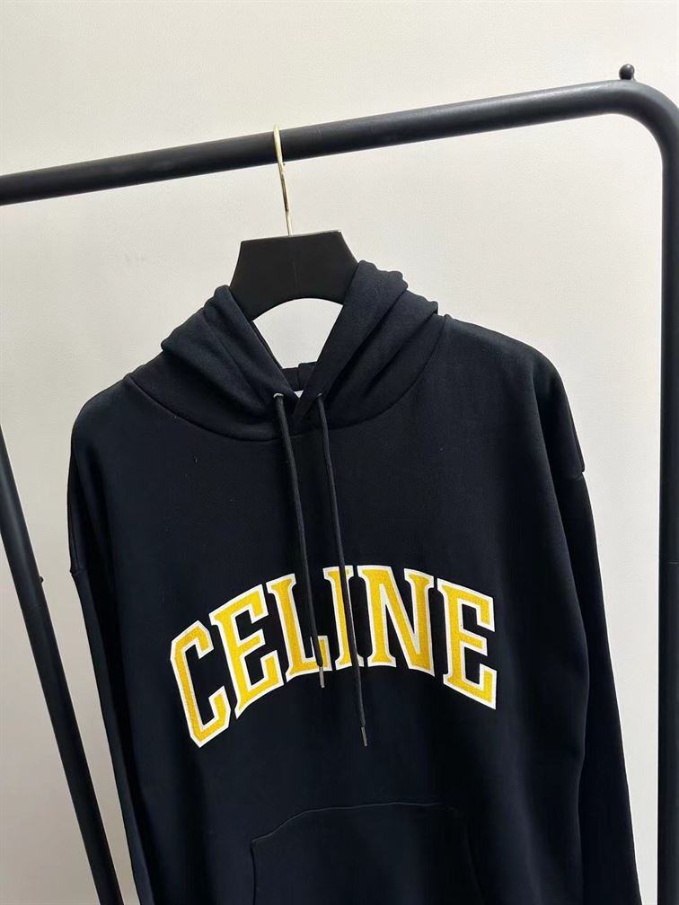 CELINE LOOSE HOODIE IN COTTON FLEECE - CR001