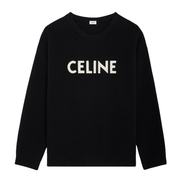 CELINE OVERSIZED SWEATER IN RIBBED WOOL - CR010