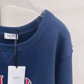 CELINE PARIS LOOSE SWEATSHIRT IN COTTON FLEECE - CE017