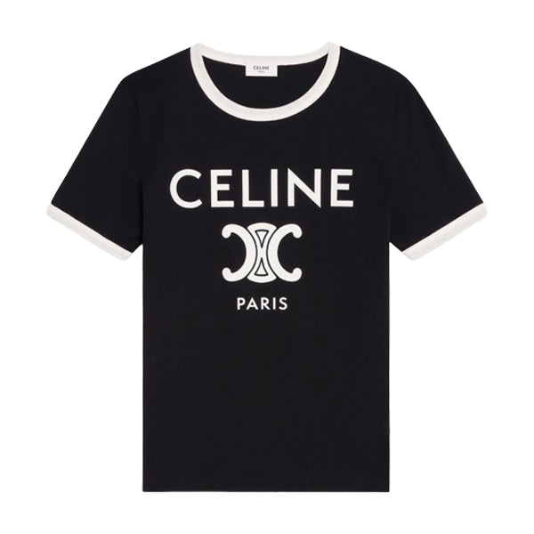 CELINE PARIS T-SHIRT IN COTTON JERSEY - CE010